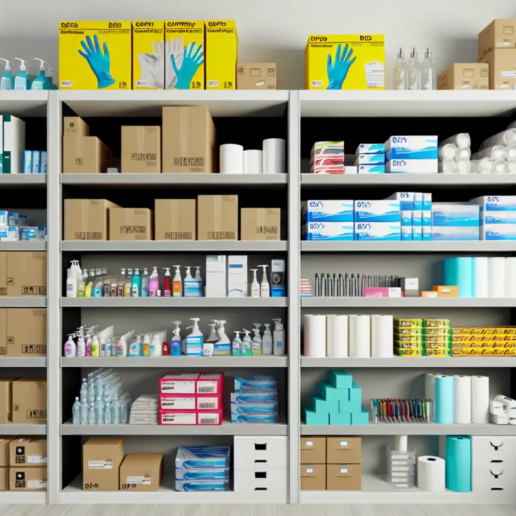 Overzicht van verschillende B2B verbruiksartikelen in een moderne layout