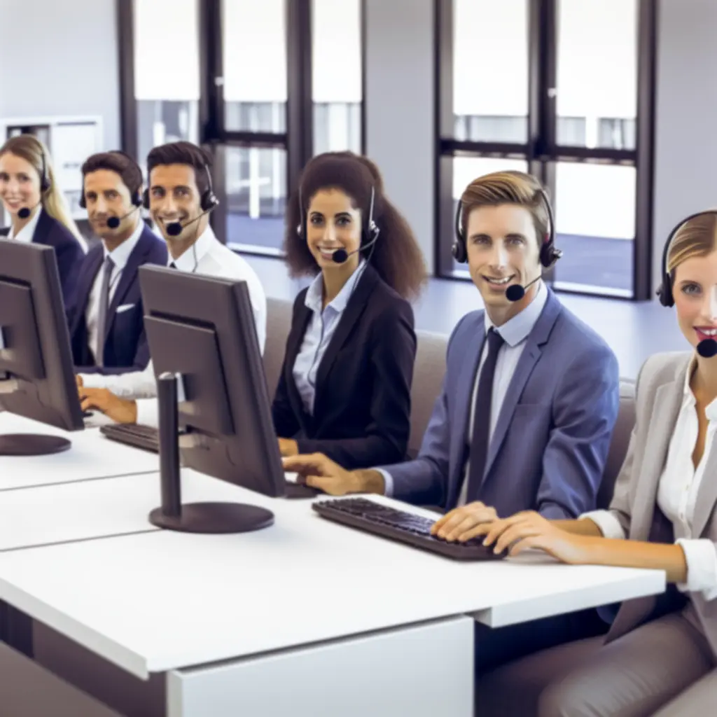 Zakelijk supportteam dat bedrijven ondersteunt bij vragen over supplies