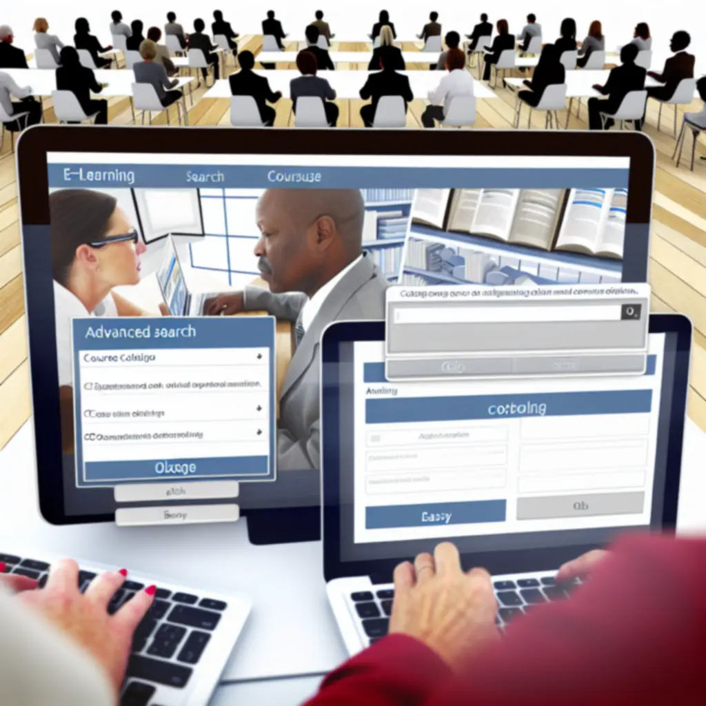 Moderne zoekinterface van Supplynera met filters voor cursussen