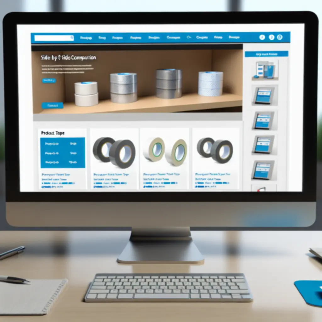 Digitale productvergelijkingstool met meerdere producten naast elkaar